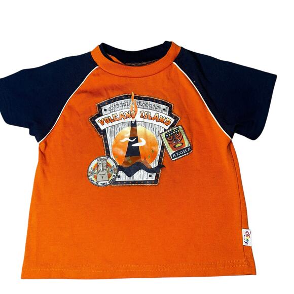 Vintage Disney Kids Hawaiian Volcano Island graphic T-Shirt and short set 3-4T - Picture 3 of 8